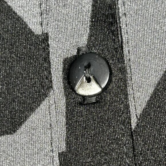 Jamie Sadock Polo Shirt Womens Medium Black Neon Abstract Golf Stretch Tennis - Picture 5 of 11